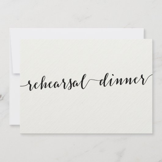 Schwarz-Weiß-Hochzeit-Probe lädt ein Einladung (Vorderseite)