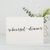 Schwarz-Weiß-Hochzeit-Probe lädt ein Einladung (Stehend Vorderseite)