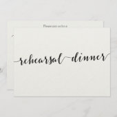 Schwarz-Weiß-Hochzeit-Probe lädt ein Einladung (Vorne/Hinten)