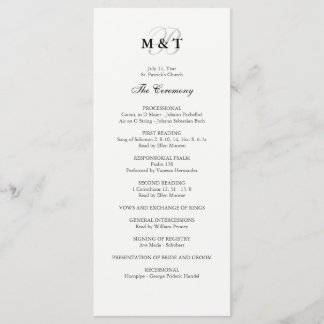 Schwarz-Weiß-Hochzeit Programm