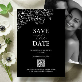 Schwarz-Weiß-Hochzeit rettet die Termine Save The Date