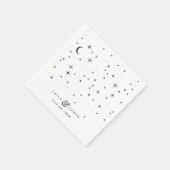 Schwarz-Weiß-Hochzeit Serviette (Ecke)