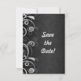 Schwarz-Weiß-Hochzeit spart das Datum Save The Date