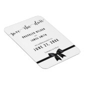 Schwarz-Weiß-Hochzeit speichert den Zeitmagnete-Bo Magnet (Rechte Seite)