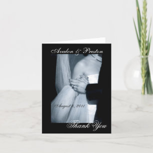 Schwarz-Weiß Hochzeit Tanz Danke Note Card