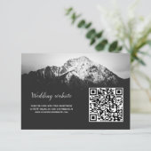 Schwarz-Weiß-Hochzeit unter den Bergen Begleitkarte (Stehend Vorderseite)