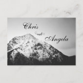 Schwarz-Weiß-Hochzeit unter den Bergen Begleitkarte (Rückseite)