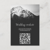 Schwarz-Weiß-Hochzeit unter den Bergen Begleitkarte (Vorderseite)