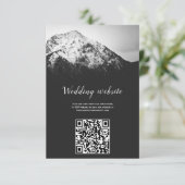 Schwarz-Weiß-Hochzeit unter den Bergen Begleitkarte (Stehend Vorderseite)