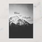 Schwarz-Weiß-Hochzeit unter den Bergen Begleitkarte (Rückseite)