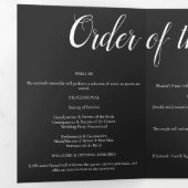 Schwarz-Weiß-Hochzeit unter den Bergen Dreifach-gefaltete Programmkarte (Innen Erste Seite)