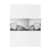 Schwarz-Weiß-Hochzeit unter den Bergen Einladungsbanderole (Rückseitenbeispiel)