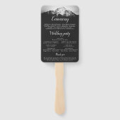 Schwarz-Weiß-Hochzeit unter den Bergen Fächer (Rückseite)