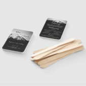 Schwarz-Weiß-Hochzeit unter den Bergen Fächer (Non-assembled)