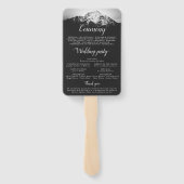 Schwarz-Weiß-Hochzeit unter den Bergen Fächer (Rückseite)