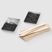 Schwarz-Weiß-Hochzeit unter den Bergen Fächer (Non-assembled)