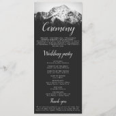 Schwarz-Weiß-Hochzeit unter den Bergen Programm (Rückseite)