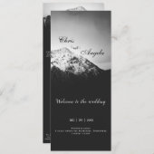 Schwarz-Weiß-Hochzeit unter den Bergen Programm (Vorne/Hinten)