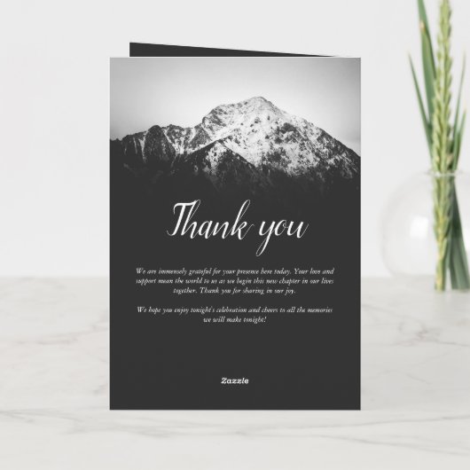 Schwarz-Weiß-Hochzeit unter den Bergen Programm (Rückseite)