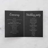 Schwarz-Weiß-Hochzeit unter den Bergen Programm (Innenseite)