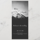 Schwarz-Weiß-Hochzeit unter den Bergen Programm (Vorderseite)