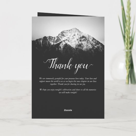 Schwarz-Weiß-Hochzeit unter den Bergen Programm (Rückseite)