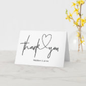 Schwarz-Weiß-Hochzeit-Verlobung Herzlichen Dank Karte (Gelbe Blume)