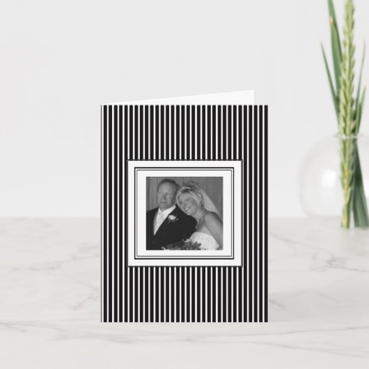 Schwarz-Weiß-Hochzeit Vielen Dank, dass Sie sich K Dankeskarte (Vorderseite)