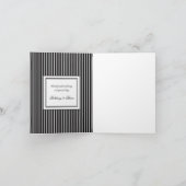 Schwarz-Weiß-Hochzeit Vielen Dank, dass Sie sich K Dankeskarte (Innenseite)