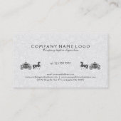 Schwarz-Weiß-Hochzeit Visitenkarte (Rückseite)