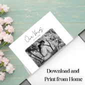 Schwarz-Weiß-Hochzeit-Vows-Jubiläumsgeschenk Poster