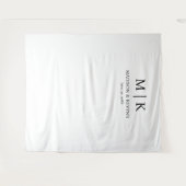 Schwarz-Weiß-Hochzeit Wandteppich (Vorderseite (Horizontal))