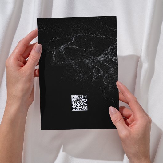 Schwarz-Weiß-Hochzeit | Website QR-Code Einladung