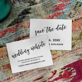 Schwarz-Weiß-Hochzeit-Website, Save the Date Karte
