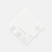 Schwarz-Weiß-Hochzeitcocktail Serviette (Ecke)