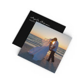 Schwarz-Weiß-Hochzeitfotografie Quadratische Visitenkarte