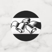 Schwarz-Weiß-Hochzeitglocken Konfetti (Klein Vorderseite)