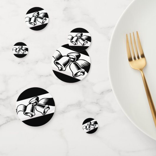 Schwarz-Weiß-Hochzeitglocken Konfetti (Gruppe)