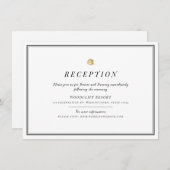 Schwarz-Weiß-Hochzeitsempfang Einladung (Vorne/Hinten)