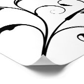 Schwarz-Weiß-Hochzeitsempfehlung Poster (Ecke)