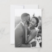 Schwarz-Weiß-Hochzeitsfoto Save The Date (Rückseite)