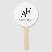 Schwarz-Weiß-Hochzeitshauptgast Fächer (Rückseite)