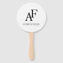 Schwarz-Weiß-Hochzeitshauptgast Fächer