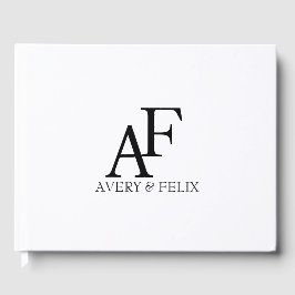 Schwarz-Weiß-Hochzeitshauptgast Gästebuch