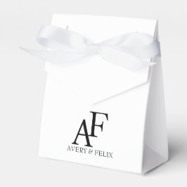 Schwarz-Weiß-Hochzeitshauptgast Geschenkschachtel