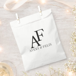 Schwarz-Weiß-Hochzeitshauptgast Geschenktütchen