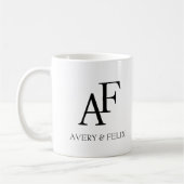 Schwarz-Weiß-Hochzeitshauptgast Kaffeetasse (Links)