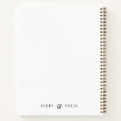 Schwarz-Weiß-Hochzeitshauptgast Notizblock (Rückseite)