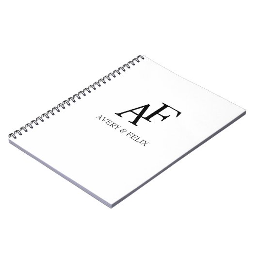 Schwarz-Weiß-Hochzeitshauptgast Notizblock (Linke Seite)