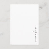 Schwarz-Weiß-Hochzeitskarte Begleitkarte (Rückseite)